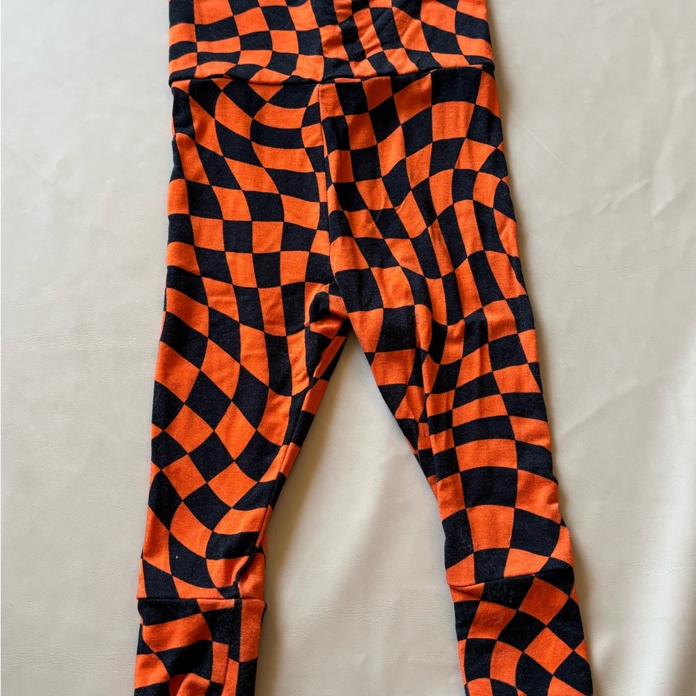 B&R Orange and Black Patterned Leggings